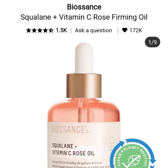 Sephora Other - NIB BIOSSANCE SQUALANE+ VITAMIN C ROSE FACIAL OIL